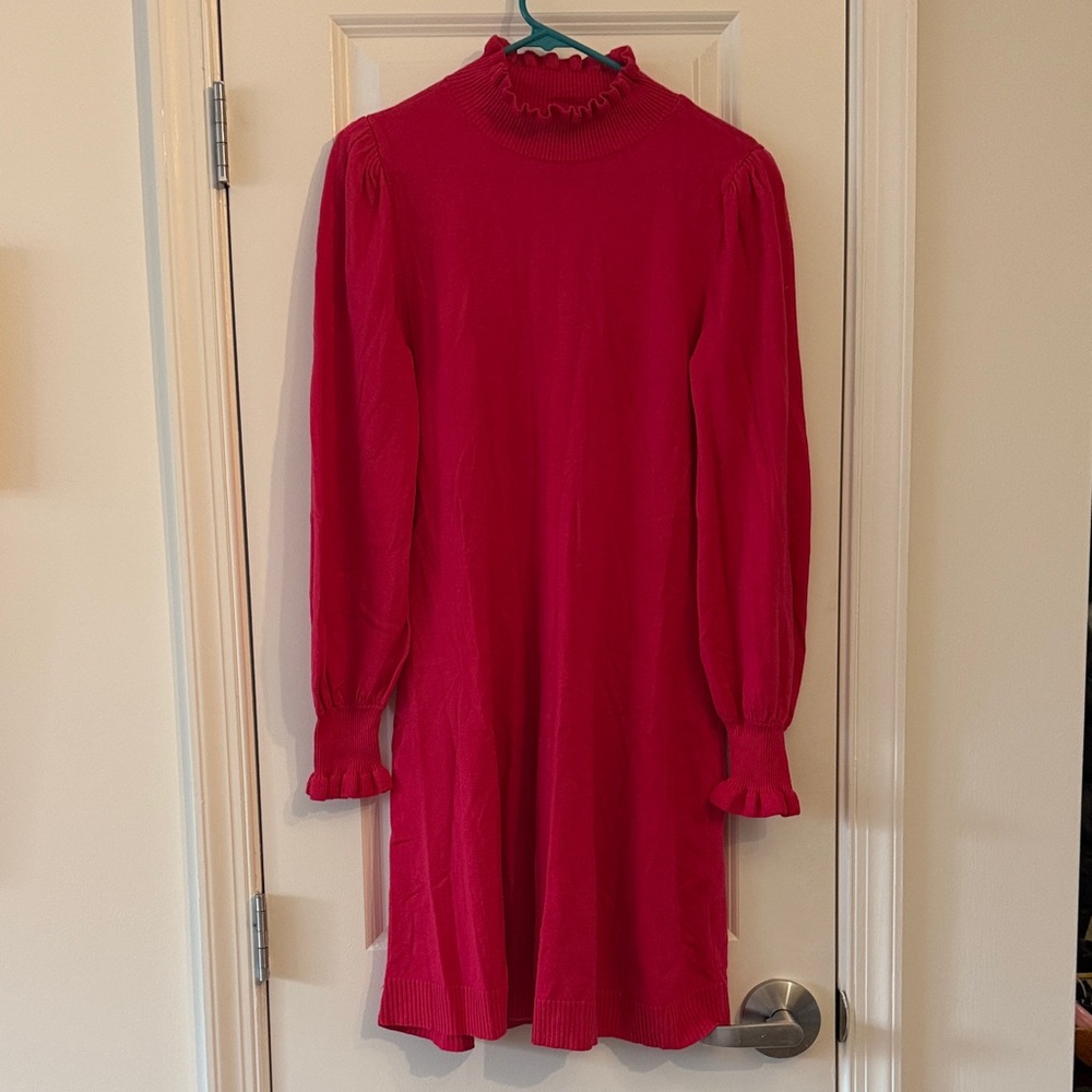 CeCe Vibrant Red Midi Dress